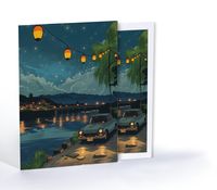 Yıldızlı Gecede Yolculuk, Özel Tasarım Kılıflı A4 Poster