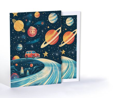 Gezegenler Turu, Özel Tasarım Kılıflı A4 Poster