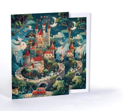 Gizemli Kaleye Yolculuk, Özel Tasarım Kılıflı A4 Poster