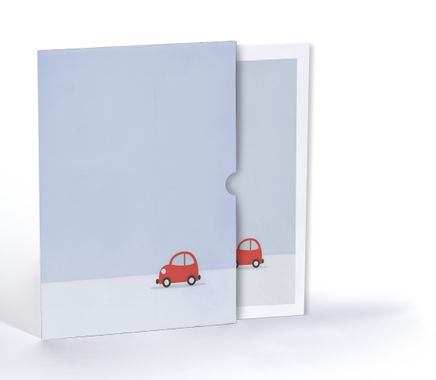 Kırmızı Araba, Özel Tasarım Kılıflı A4 Poster