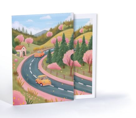 Pembe Bahar Yolu, Özel Tasarım Kılıflı A4 Poster