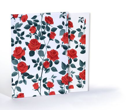 Yeşil Yapraklı Gül, Özel Tasarım Kılıflı A4 Poster