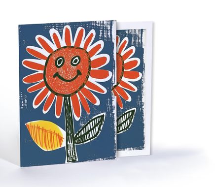 Renkli Çiçeğin Gülüşü, Özel Tasarım Kılıflı A4 Poster