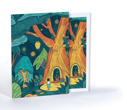 Büyülü Ağaç Evi, Özel Tasarım Kılıflı A4 Poster