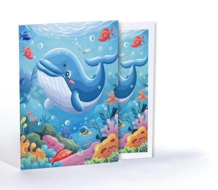 Mutlu Balina Macerası, Özel Tasarım Kılıflı A4 Poster