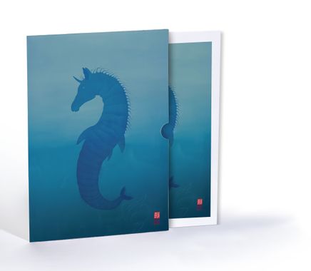 Mavi Derinliklerin Gizemi, Özel Tasarım Kılıflı A4 Poster