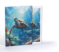 Deniz Kaplumbağasının Yolculuğu, Özel Tasarım Kılıflı A4 Poster