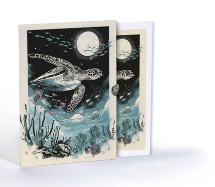 Kaplumbağanın Ay Işığındaki Yolculuğu, Özel Tasarım Kılıflı A4 Poster