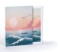 Deniz ve Gökyüzü, Özel Tasarım Kılıflı A4 Poster