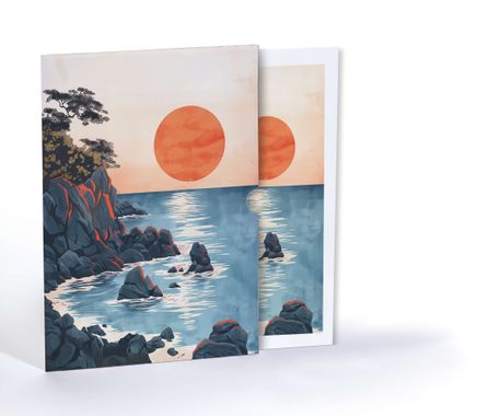 Huzurlu Günbatımı, Özel Tasarım Kılıflı A4 Poster