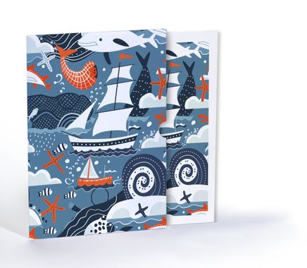 Okyanus Yolculuğu, Özel Tasarım Kılıflı A4 Poster