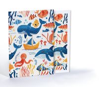 Renkli Deniz Dünyası, Özel Tasarım Kılıflı A4 Poster