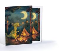 Dinozor Kamp Ateşi, Özel Tasarım Kılıflı A4 Poster