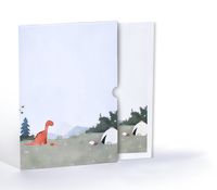 Dinozorların Sakin Dünyası, Özel Tasarım Kılıflı A4 Poster