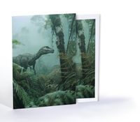 Gizemli Dinozor Ormanda, Özel Tasarım Kılıflı A4 Poster