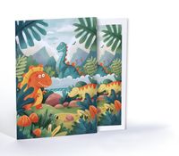 Neşeli Dinozorlar, Özel Tasarım Kılıflı A4 Poster