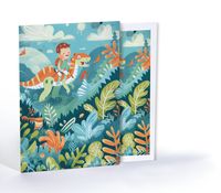 Renkli Dinozor Kral, Özel Tasarım Kılıflı A4 Poster