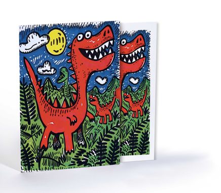 Sevimli Dinozor Macerası, Özel Tasarım Kılıflı A4 Poster