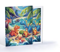 Sevimli Dinozorlar, Özel Tasarım Kılıflı A4 Poster