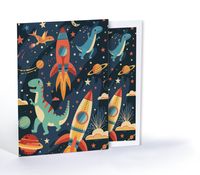 Uzayda Dinozor Macerası, Özel Tasarım Kılıflı A4 Poster