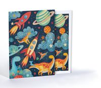 Uzay Maceracısı Dinozorlar, Özel Tasarım Kılıflı A4 Poster