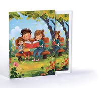 Kardeşlerle Kitap Keyfi, Özel Tasarım Kılıflı A4 Poster