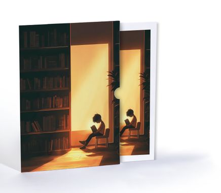 Kitapların Arasında, Özel Tasarım Kılıflı A4 Poster