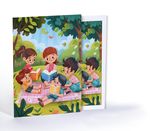 Kitaplarla Dolu Bir Piknik, Özel Tasarım Kılıflı A4 Poster