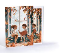 Kitaplarla Dolu Sonbahar, Özel Tasarım Kılıflı A4 Poster