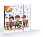 Sonbahar Büyüsü İle Kitap Okuma, Özel Tasarım Kılıflı A4 Poster