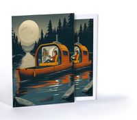 Ay Işığında Okuma, Özel Tasarım Kılıflı A4 Poster