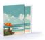 Deniz Kenarında Kitap Keyfi, Özel Tasarım Kılıflı A4 Poster