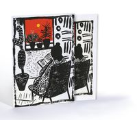 Kırmızı Ufukta Okuma, Özel Tasarım Kılıflı A4 Poster