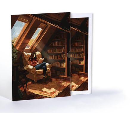 Kitap ve Huzur, Özel Tasarım Kılıflı A4 Poster