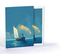 Yelkenliyle Kitap Yolculuğu, Özel Tasarım Kılıflı A4 Poster