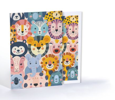 Sevimli Orman Hayvanları, Özel Tasarım Kılıflı A4 Poster