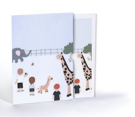 Sevimli Arkadaşlarla Tanışma, Özel Tasarım Kılıflı A4 Poster