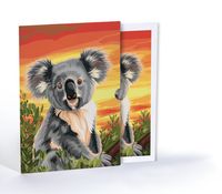 Ormanın Uykucu Yoldaşı Koala, Özel Tasarım Kılıflı A4 Poster