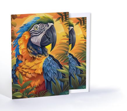 Ormanın Şarkıcısı Papağan, Özel Tasarım Kılıflı A4 Poster