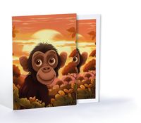 Neşeli Şempanze, Özel Tasarım Kılıflı A4 Poster