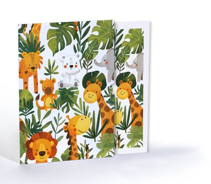 Neşeli Orman Hayvanları, Özel Tasarım Kılıflı A4 Poster