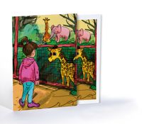 Minik Zürafa ve Arkadaşları, Özel Tasarım Kılıflı A4 Poster