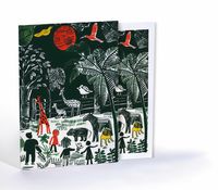 Kırmızı Güneş ve Hayvanlar, Özel Tasarım Kılıflı A4 Poster