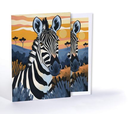 Gururlu Zebra, Özel Tasarım Kılıflı A4 Poster