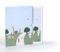 Çocuklar ve Sevimli Hayvanlar, Özel Tasarım Kılıflı A4 Poster