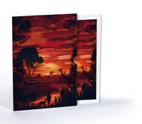 Afrikada Gün Batımı, Özel Tasarım Kılıflı A4 Poster