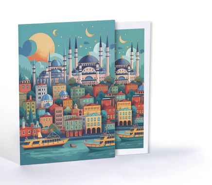 İstanbul'un Renkleri, Özel Tasarım Kılıflı A4 Poster