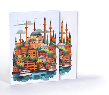 İstanbul'un Silüeti, Özel Tasarım Kılıflı A4 Poster