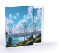 Üsküdar'dan Köprü Manzarası, Özel Tasarım Kılıflı A4 Poster