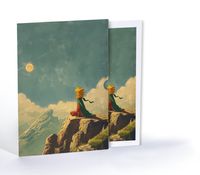 Küçük Prens Dağ Zirvesinde, Özel Tasarım Kılıflı A4 Poster